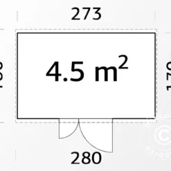 Abri En Bois, 2,73x1,7x2,3m, 4,5m², Naturel -Promos Jardin Natif Magasin wc192010 06