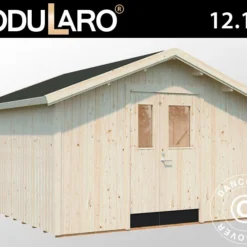 Abri En Bois, 3,48x3,54x2,59m, 12,1m², Naturel