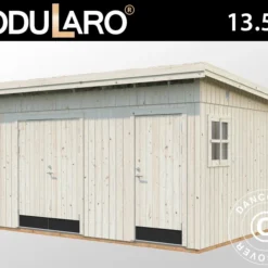 Nouvelles versions 22 Abri En Bois, 4,52x3,3x2,59m, 13,5m², Naturel