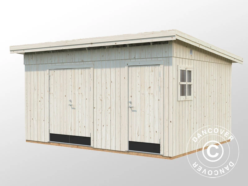 Abri En Bois, 4,52x3,3x2,59m, 13,5m², Naturel 2 Abri En Bois, 4,52x3,3x2,59m, 13,5m², Naturel – Image 2