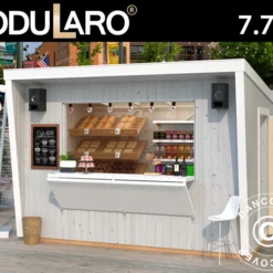 Kiosque/kiosque De Vente En Bois, 3,55x2,33x2,64m, 7,7m², Naturel