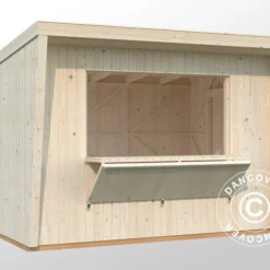 Kiosque/kiosque De Vente En Bois, 3,55x2,33x2,64m, 7,7m², Naturel -Promos Jardin Natif Magasin wc192100 0123