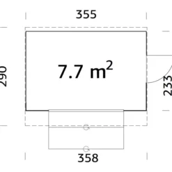 Kiosque/kiosque De Vente En Bois, 3,55x2,33x2,64m, 7,7m², Naturel -Promos Jardin Natif Magasin wc192100 021