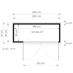 Abri En Bois Bertilo Multibox3, 2x0,82x1,63m, 1,6m², Naturel -Promos Jardin Natif Magasin wc201000 091