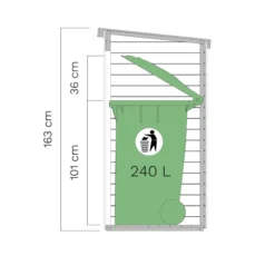 Abri En Bois Bertilo Multibox3, 2x0,82x1,63m, 1,6m², Naturel -Promos Jardin Natif Magasin wc201000 092