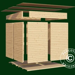 Abri En Bois Avec Surplomb, Bertilo Amrum 2 Plus, 3,23x1,8x2,1m -Promos Jardin Natif Magasin wc201100 05