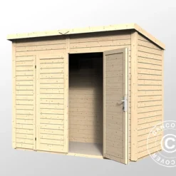 Abri En Bois, Bertilo Timmo 2, 2,44x1,21x2,11m -Promos Jardin Natif Magasin wc201140 04