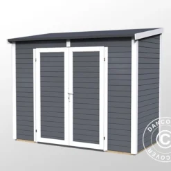 Abri En Bois, Bertilo Timmo 2, 2,44x1,21x2,11m, Anthracite 16 Abri En Bois, Bertilo Timmo 2, 2,44x1,21x2,11m, Anthracite -Promos Jardin Natif Magasin wc201141 05