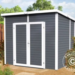 Abri En Bois, Bertilo Timmo 4, 2,39x1,81x2,1m, Anthracite -Promos Jardin Natif Magasin wc201151 02