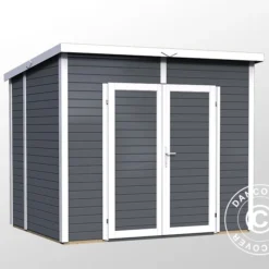 Abri En Bois, Bertilo Timmo 4, 2,39x1,81x2,1m, Anthracite -Promos Jardin Natif Magasin wc201151 03