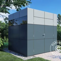 Abri En Bois, Bertilo HPL 1, 2,3x2,28x2,3m, Anthracite/Gris -Promos Jardin Natif Magasin wc201161 015