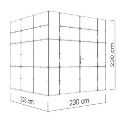 Abri En Bois, Bertilo HPL 1, 2,3x2,28x2,3m, Anthracite/Gris -Promos Jardin Natif Magasin wc201161 051