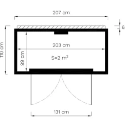 Abri à Vélo, Bertilo Box Bike, 2,07x1,03x1,43m, Anthracite -Promos Jardin Natif Magasin wc201181 092