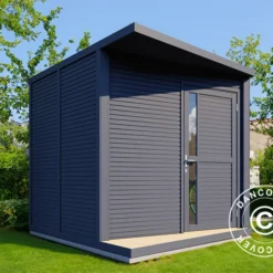 Nouvelles versions 18 Abri En Bois, Bertilo Concept, 2,34x2,97x2,27m, Anthracite