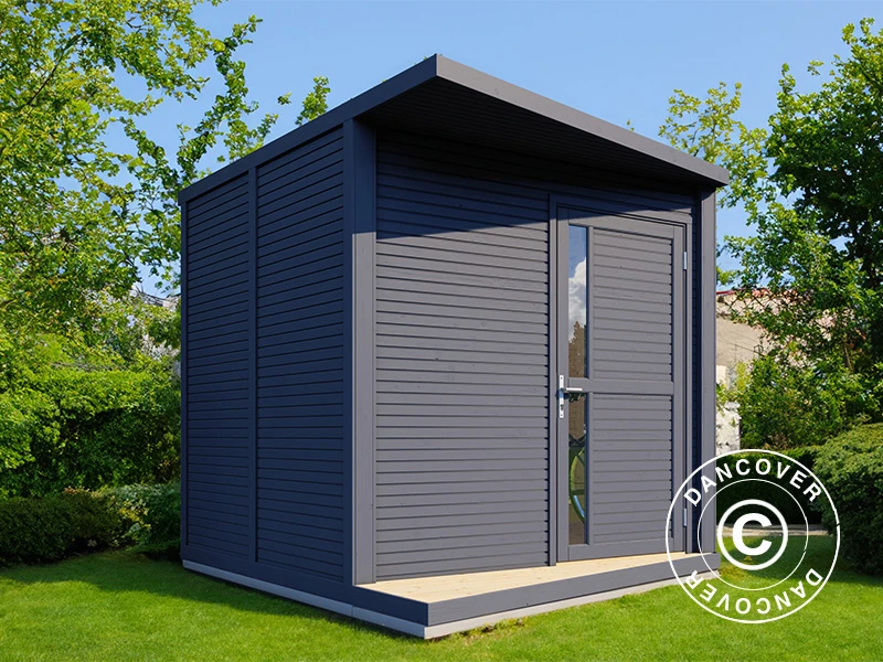 Abri En Bois, Bertilo Concept, 2,34x2,97x2,27m, Anthracite 1 Abri En Bois, Bertilo Concept, 2,34x2,97x2,27m, Anthracite