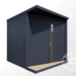 Abri En Bois, Bertilo Concept, 2,34x2,97x2,27m, Anthracite 11 Abri En Bois, Bertilo Concept, 2,34x2,97x2,27m, Anthracite -Promos Jardin Natif Magasin wc201201 02