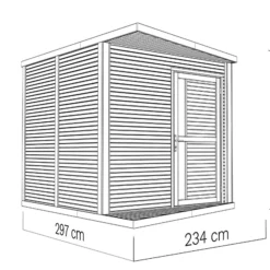 Abri En Bois, Bertilo Concept, 2,34x2,97x2,27m, Anthracite 15 Abri En Bois, Bertilo Concept, 2,34x2,97x2,27m, Anthracite -Promos Jardin Natif Magasin wc201201 097