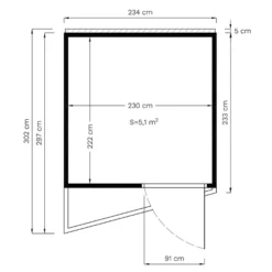 Abri En Bois, Bertilo Concept, 2,34x2,97x2,27m, Anthracite 16 Abri En Bois, Bertilo Concept, 2,34x2,97x2,27m, Anthracite -Promos Jardin Natif Magasin wc201201 098