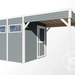 Abri En Bois Avec Surplomb, Bertilo Cubus 2L, 4,49x2,34x2,32m, Gris -Promos Jardin Natif Magasin wc201291 03