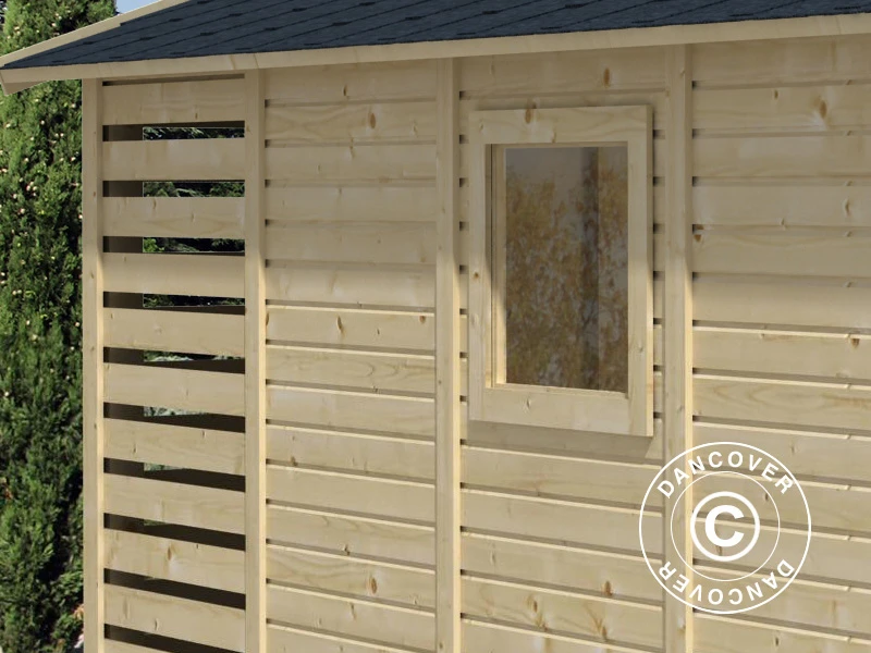 Abri De Jardin En Bois Lojo, 3x3,64x2,57m, 10,8m², Naturel 3 Abri De Jardin En Bois Lojo, 3x3,64x2,57m, 10,8m², Naturel – Image 3