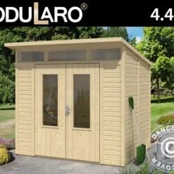 Nouvelles versions 8 Abri En Bois Mikkeli, 2,41x1,84x2,33m, 4,4m², Naturel